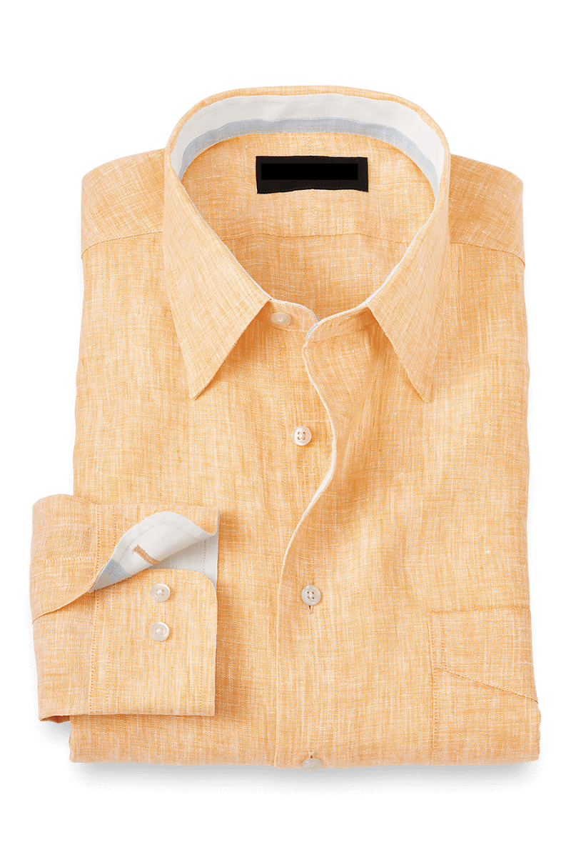 Yellow Non-Iron Linen Dres Shirt