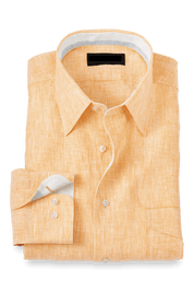 Yellow Non-Iron Linen Dres Shirt