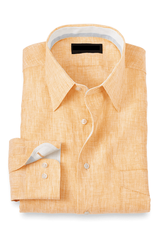 Yellow Non-Iron Linen Dres Shirt