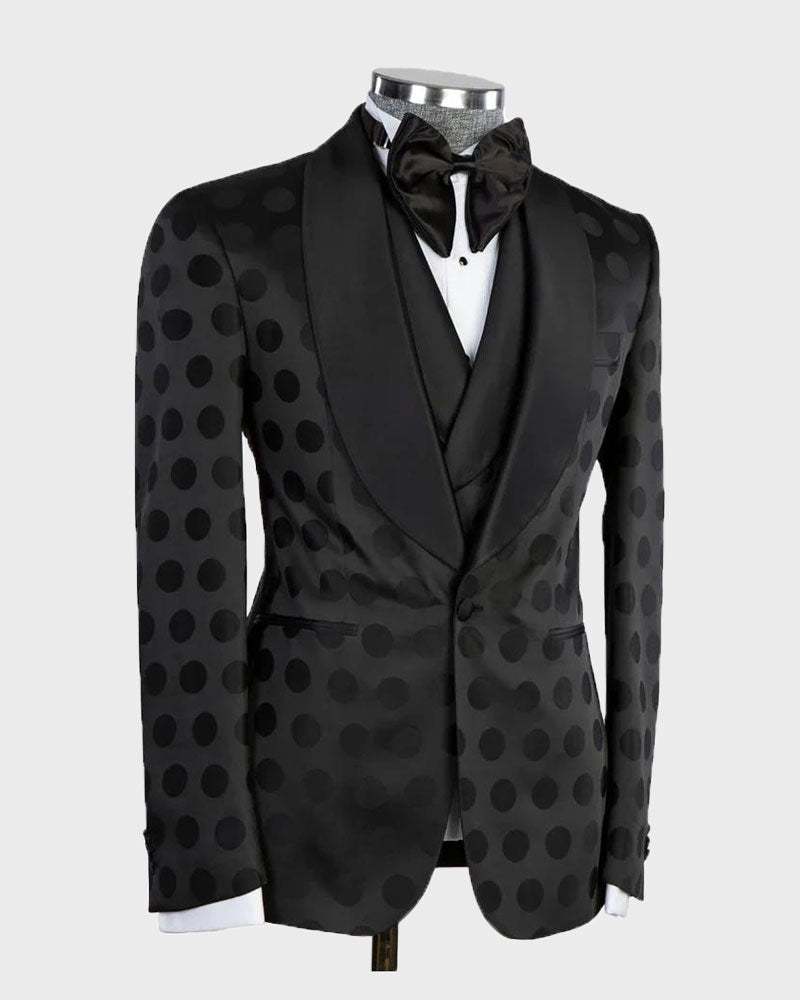 Costume gris 2 pièces à revers pointus et 2 boutons 
