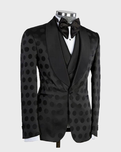 Costume gris 2 pièces à revers pointus et 2 boutons 