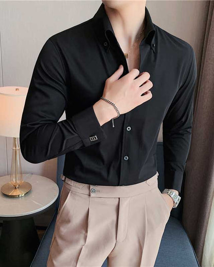 Costume gris 2 pièces à revers pointus et 2 boutons 