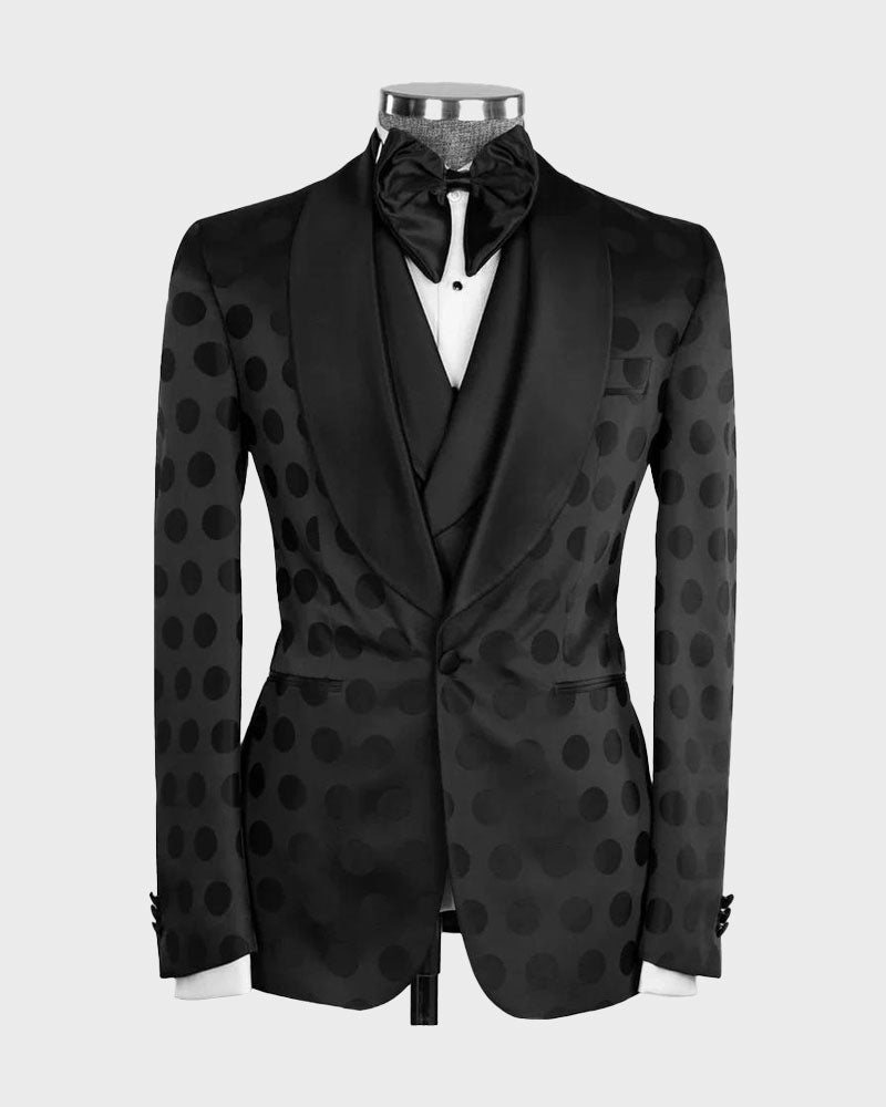 Costume gris 2 pièces à revers pointus et 2 boutons 