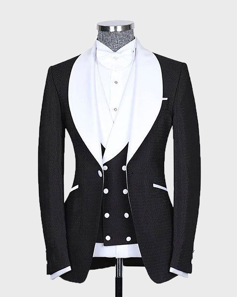 Men's Shawl Lapel 3 Piece Tuxedo