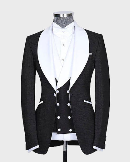 Men's Shawl Lapel 3 Piece Tuxedo