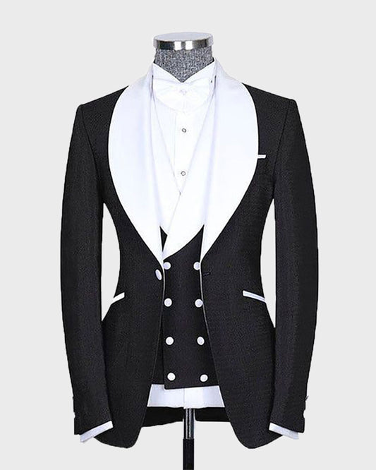 Men's Shawl Lapel 3 Piece Tuxedo