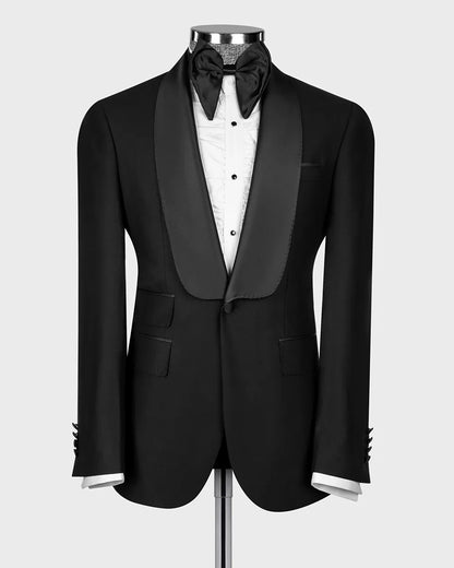 Costume gris 2 pièces à revers pointus et 2 boutons 