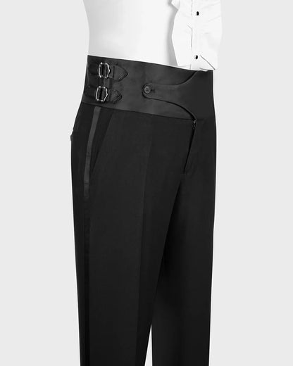 Costume gris 2 pièces à revers pointus et 2 boutons 