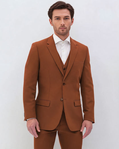 Men's Notch Lapel 3 Piece Suit