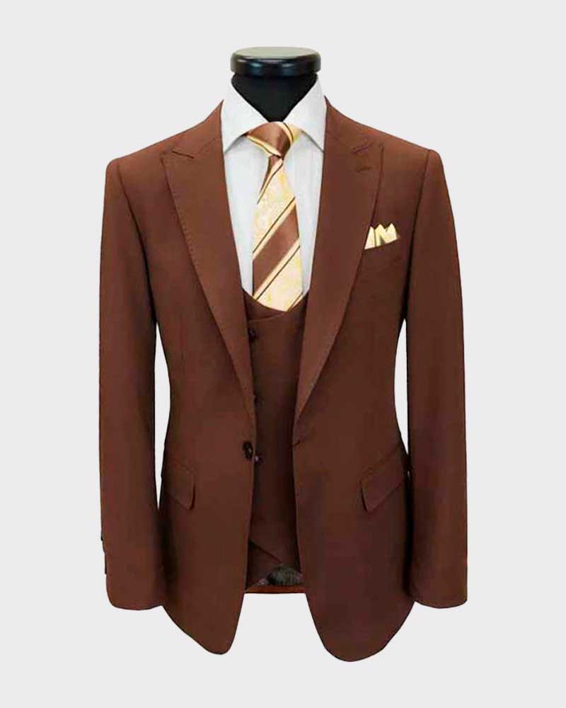 Men's Peak lapel 3-piece Suit