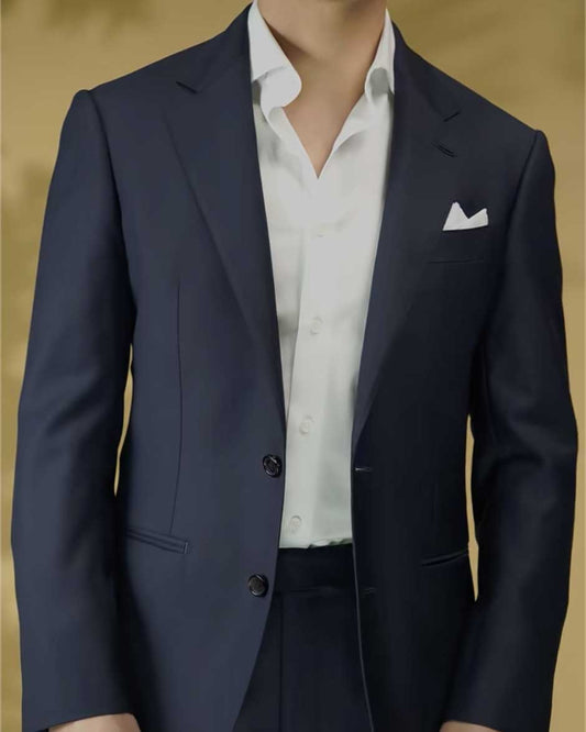 Notch Lapel Single-breasted 2-piece Business Suit