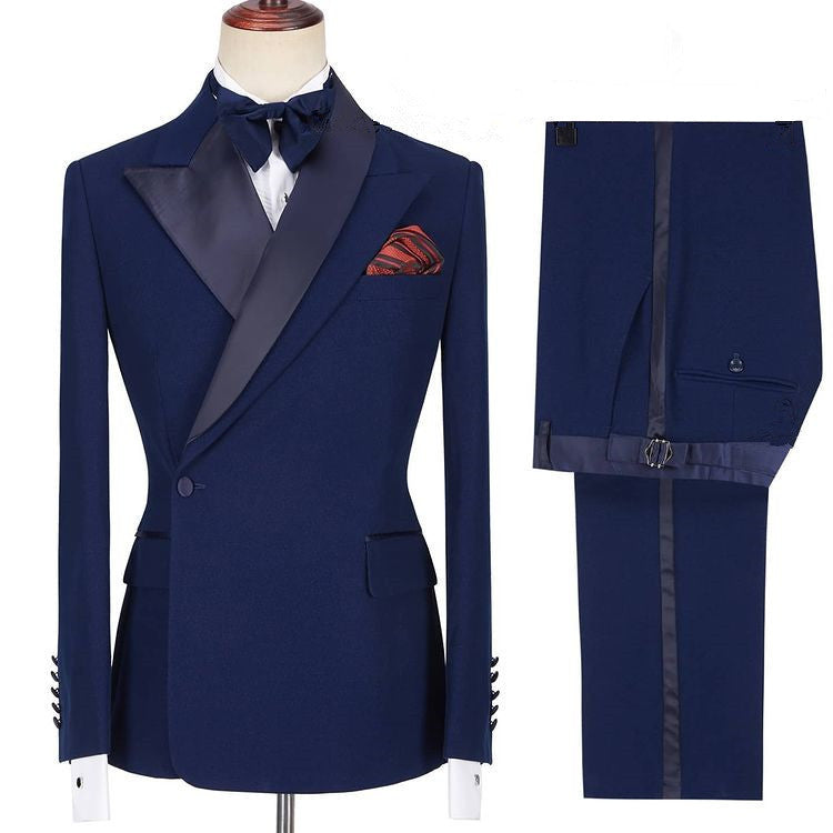 Navy One-button 2-piece Tuxedo