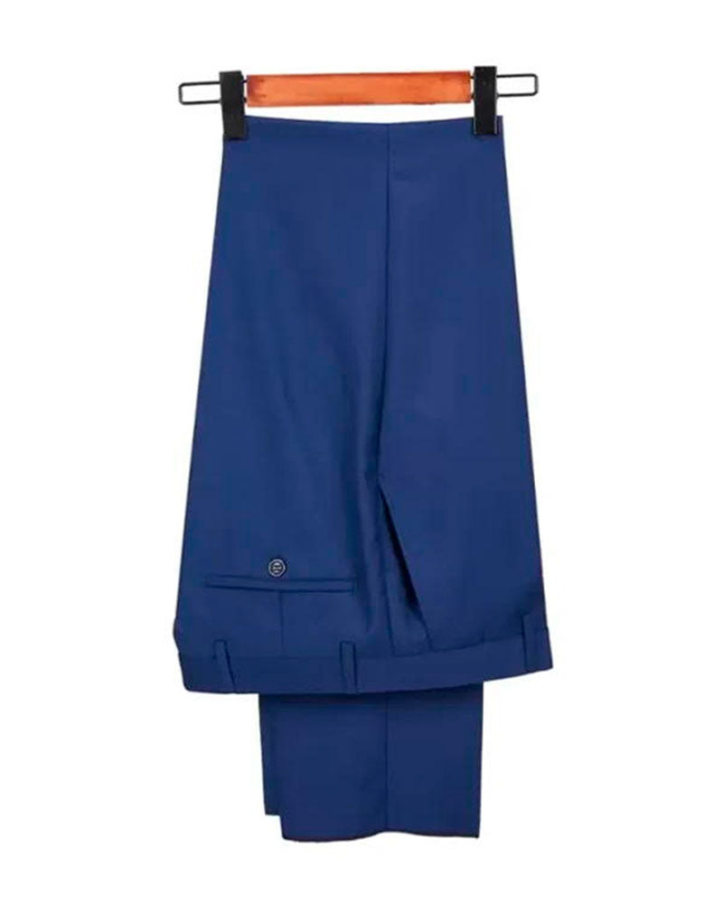 Blue 3-piece Tuxedo with Velvet Vest