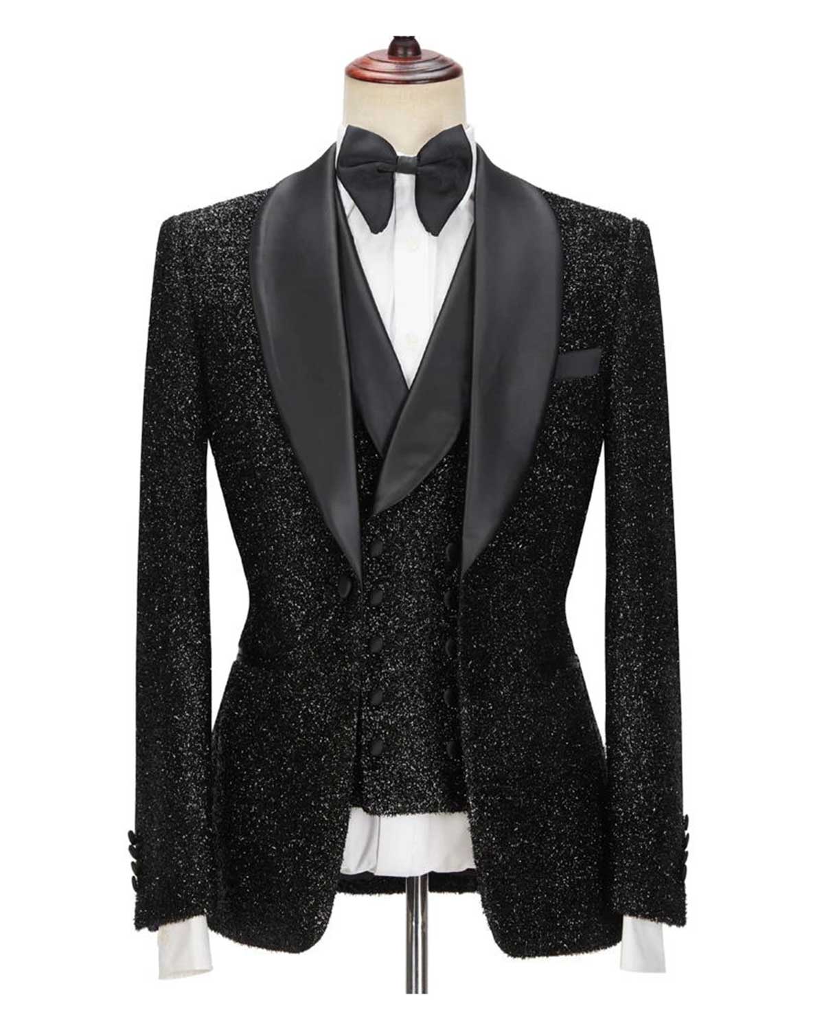Black Sparkly 3-piece Tuxedo