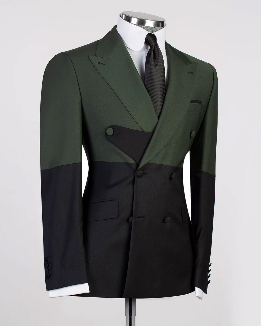 Two-tone Double-breasted 2-piece Suit