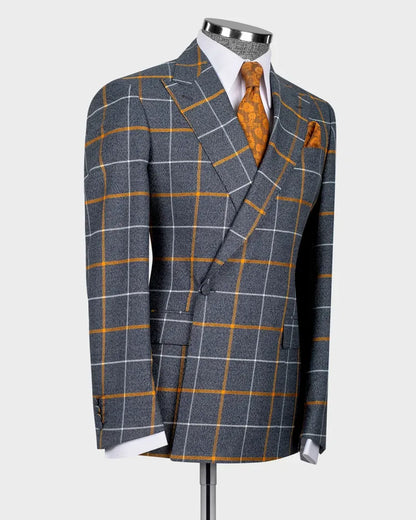 Plaid One-button 2 Piece Suit