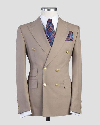 Men's Double-breasted 2 Piece Suit