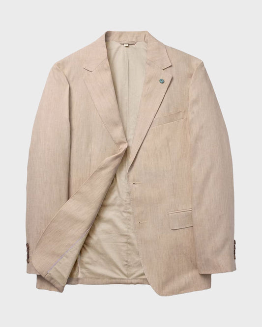 Linen Notch Lapel 2 Piece Suit for Summer