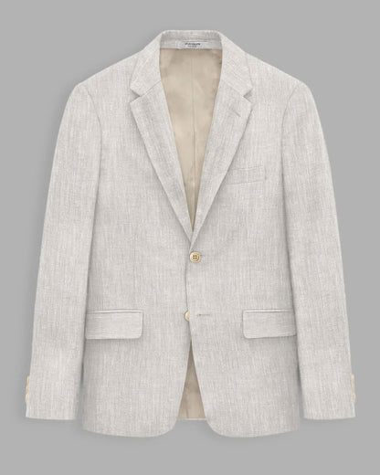 Costume gris 2 pièces à revers pointus et 2 boutons 