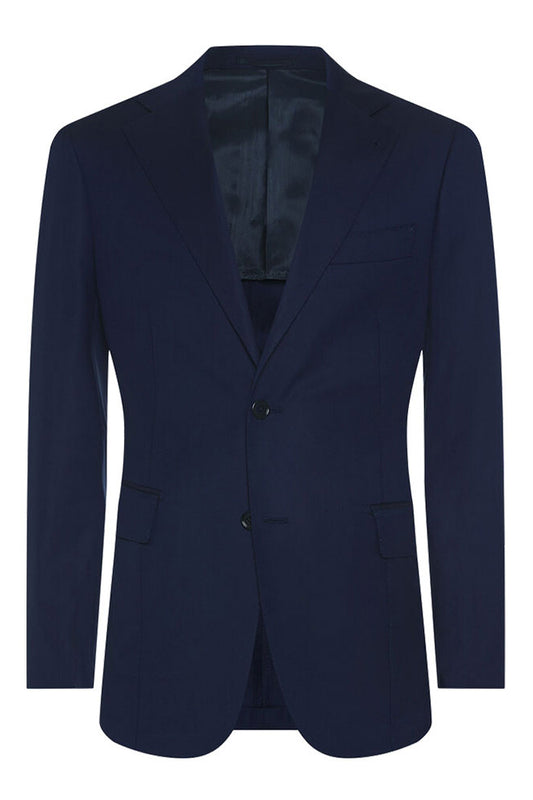 Traje de 2 piezas de corte regular y 2 botones en color azul basalto