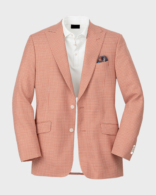 Orange & White Peaked Lapel 2-Button Jacket