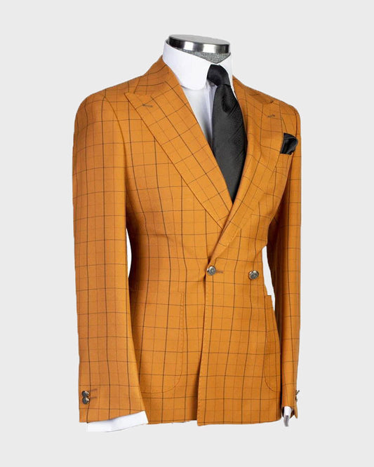 Plaid Two-button 2 Piece Suit