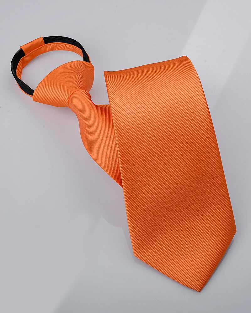 Men's Orange Solid Tie