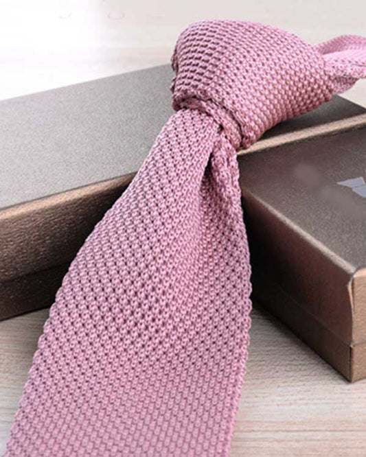 Pink Formal Knitted Men's Tie