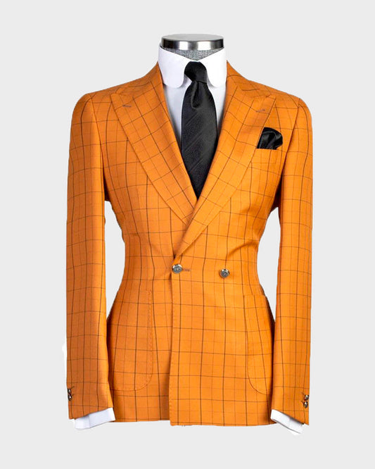Plaid Two-button 2 Piece Suit