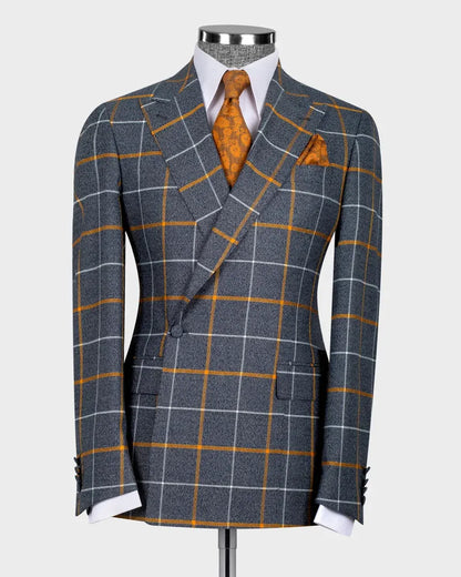 Plaid One-button 2 Piece Suit
