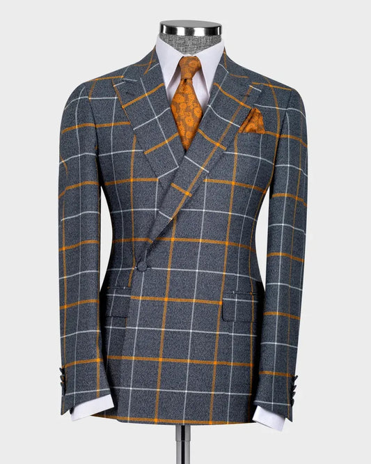 Plaid One-button 2 Piece Suit
