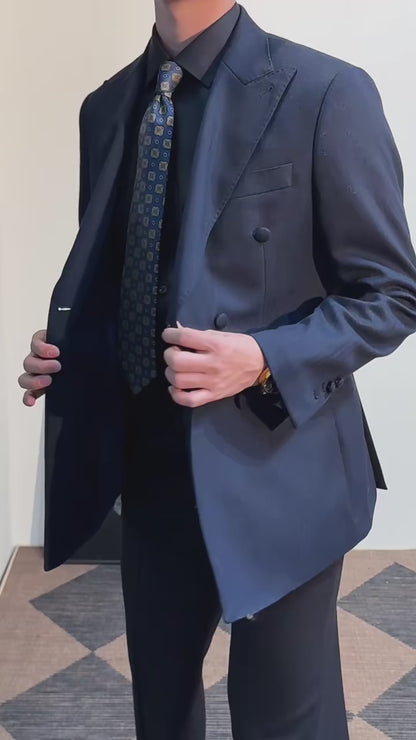 Chic Double-breasted 2-piece Suit