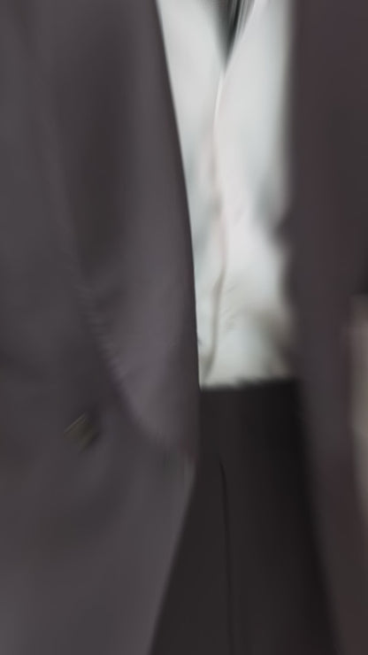 Dark Brown 2 Piece Shawl Lapel Double Breasted Suit