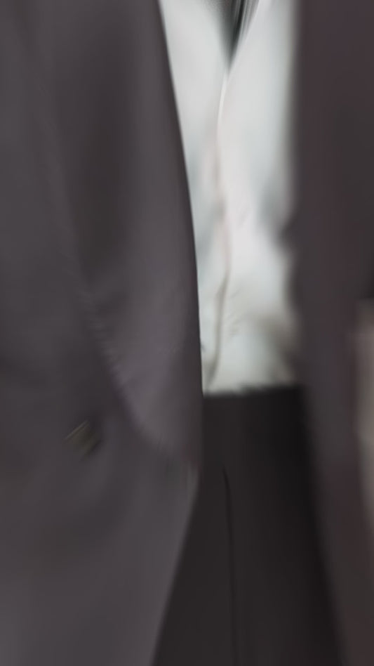 Dark Brown 2 Piece Shawl Lapel Double Breasted Suit