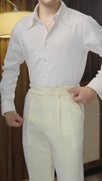 Beige Single-breasted 2-piece Suit