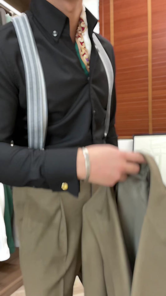 Sandy Yellow Regular fit 2 piece 2-Button Suit