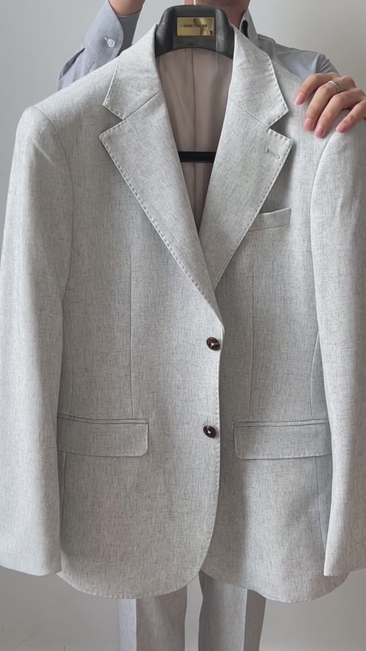Pewter Gray 2 Piece Notch Lapel 2-Button Suit