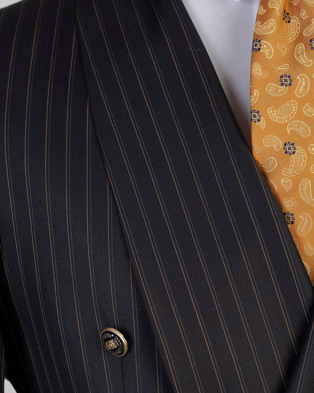Stylish Striped Double-breasted 2 Piece Suit