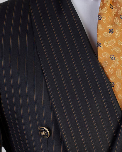 Stylish Striped Double-breasted 2 Piece Suit