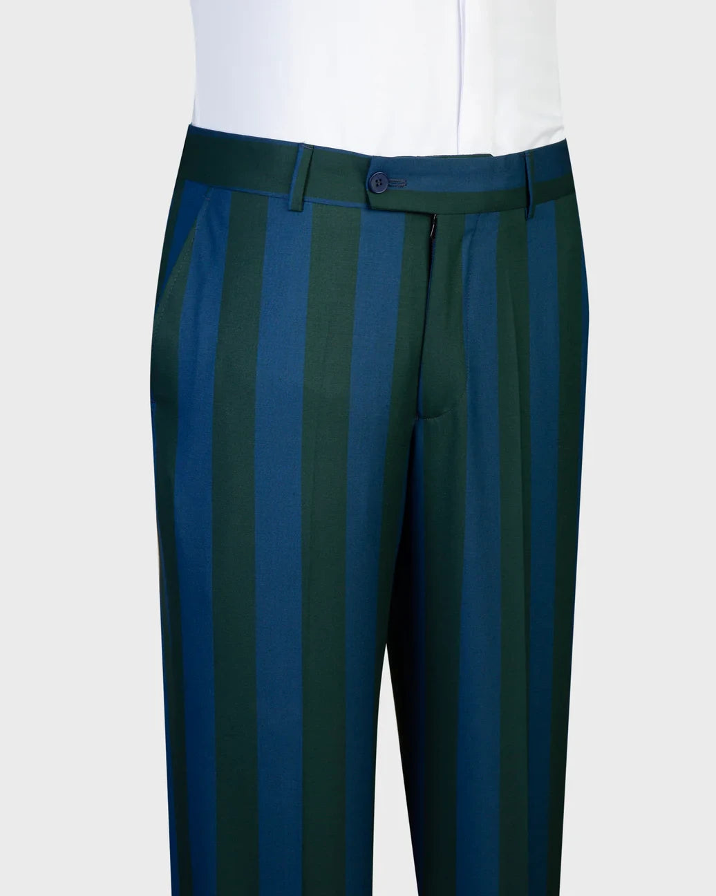 Bold Striped One-button 2-piece Suit