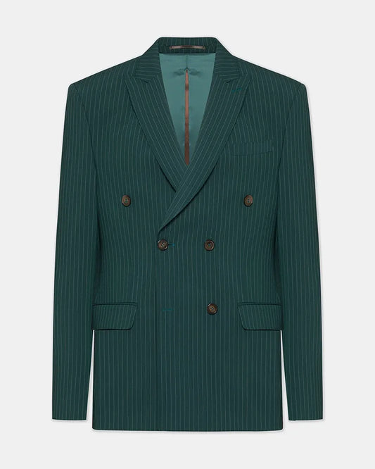 Men's Striped Double-breasted 2 Piece Suit