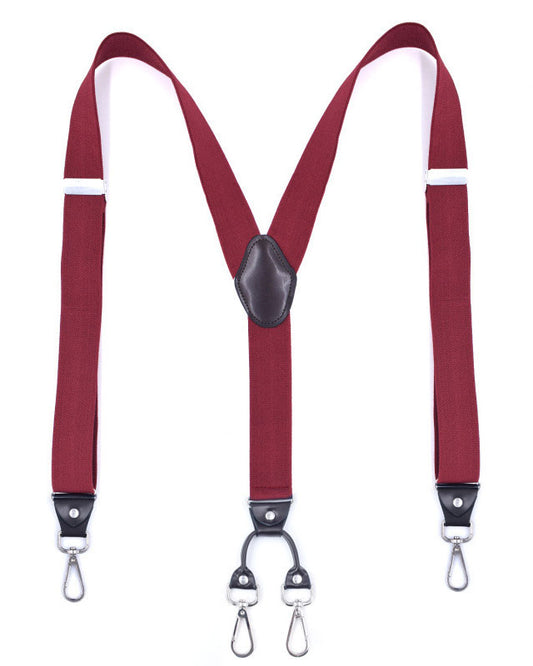 Tirantes ajustables clásicos rojos para hombre
